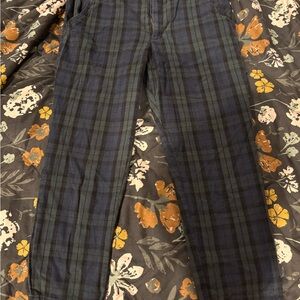 Hollister Dark Blue and Green Plaid Pants